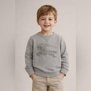 Burberry Kids Equestrian Knight Embroidered Logo Sweatshirt Pullover 4 years